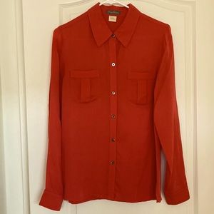 Tommy Bahama red silk blouse